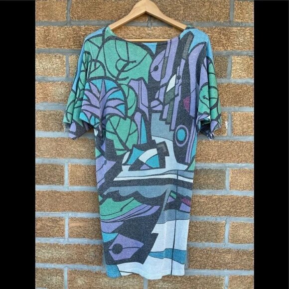 Custo Barcelona Sparkly Mosaic Knit Dress medium - Picture 8 of 8